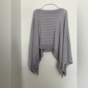 Lululemon Forward Flow Pullover Lavender White Striped Poncho Women One Size